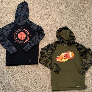 Two sports hoodies, boys YS